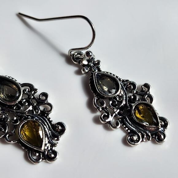 Boho Double Teardrop Earrings - Picture 1 of 6
